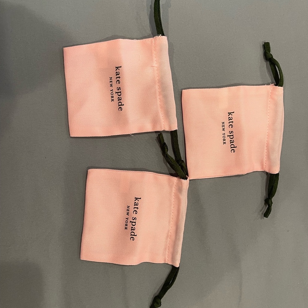 Beautiful three mate spade jewelry dust bags